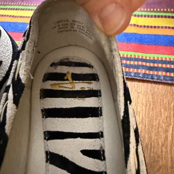 J. SHOES Suede Zebra Print Flats/Tiny Heel | Size 8-9 | Tanya Model - Picture 6 of 16